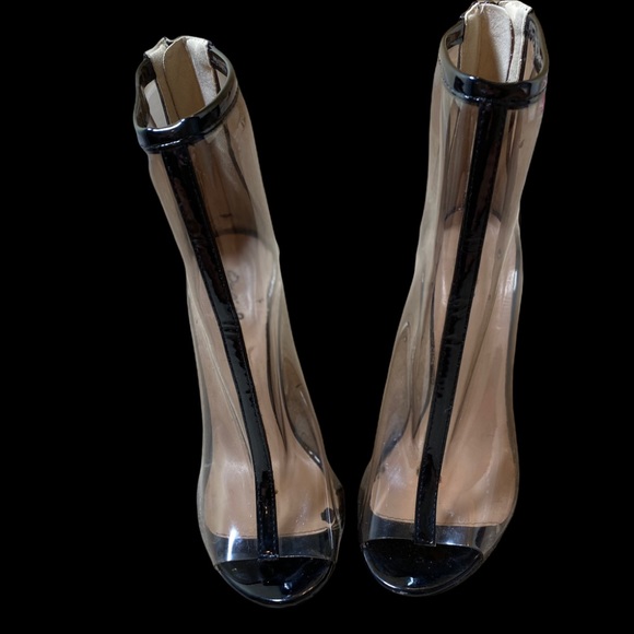 Qupid smoky-clear zip up booties size 6.5 - Picture 5 of 8